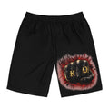 KO Fist Black Board Shorts — Men's Fight-Style Swim/Surf Trunks